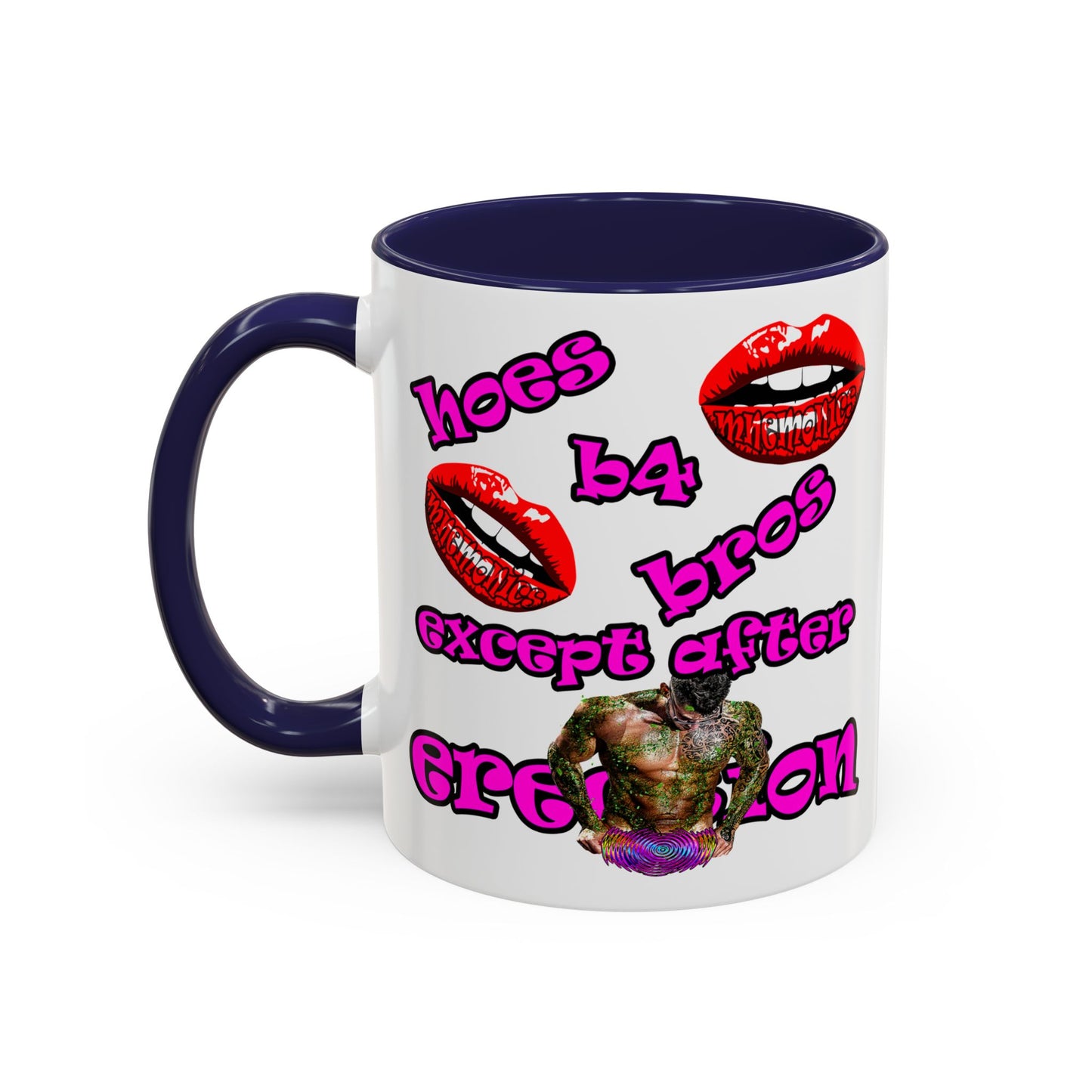 hoes b4 bros - Accent Mug (white)