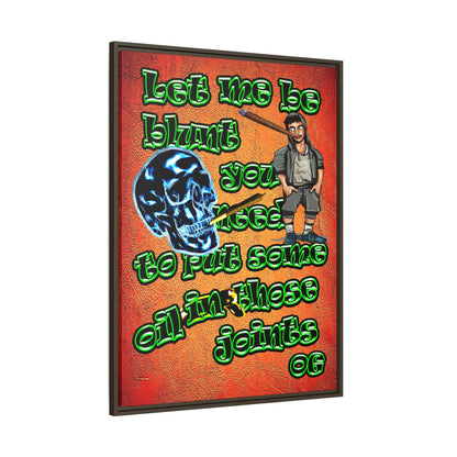 og - framed canvas art (burnt orange)