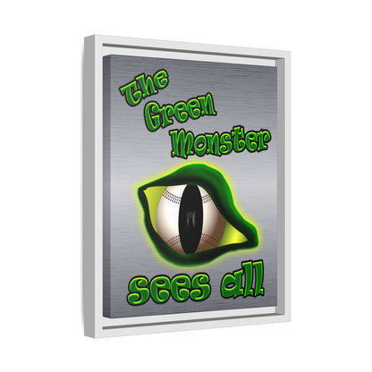 green monster - framed canvas art (brushed nickel)