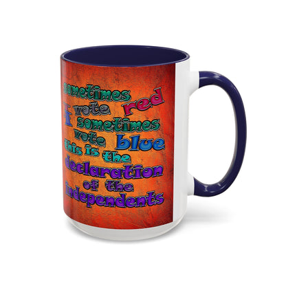 declaration of the independents - Accent Mug (burnt orange)