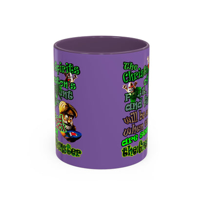 christmas spirits of boston - Accent Mug (light purple)