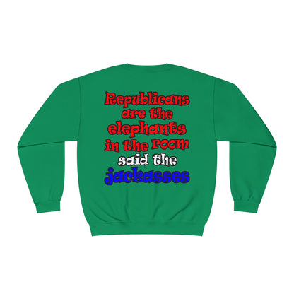 donkeys and elephants - Unisex NuBlend® Crewneck Sweatshirt