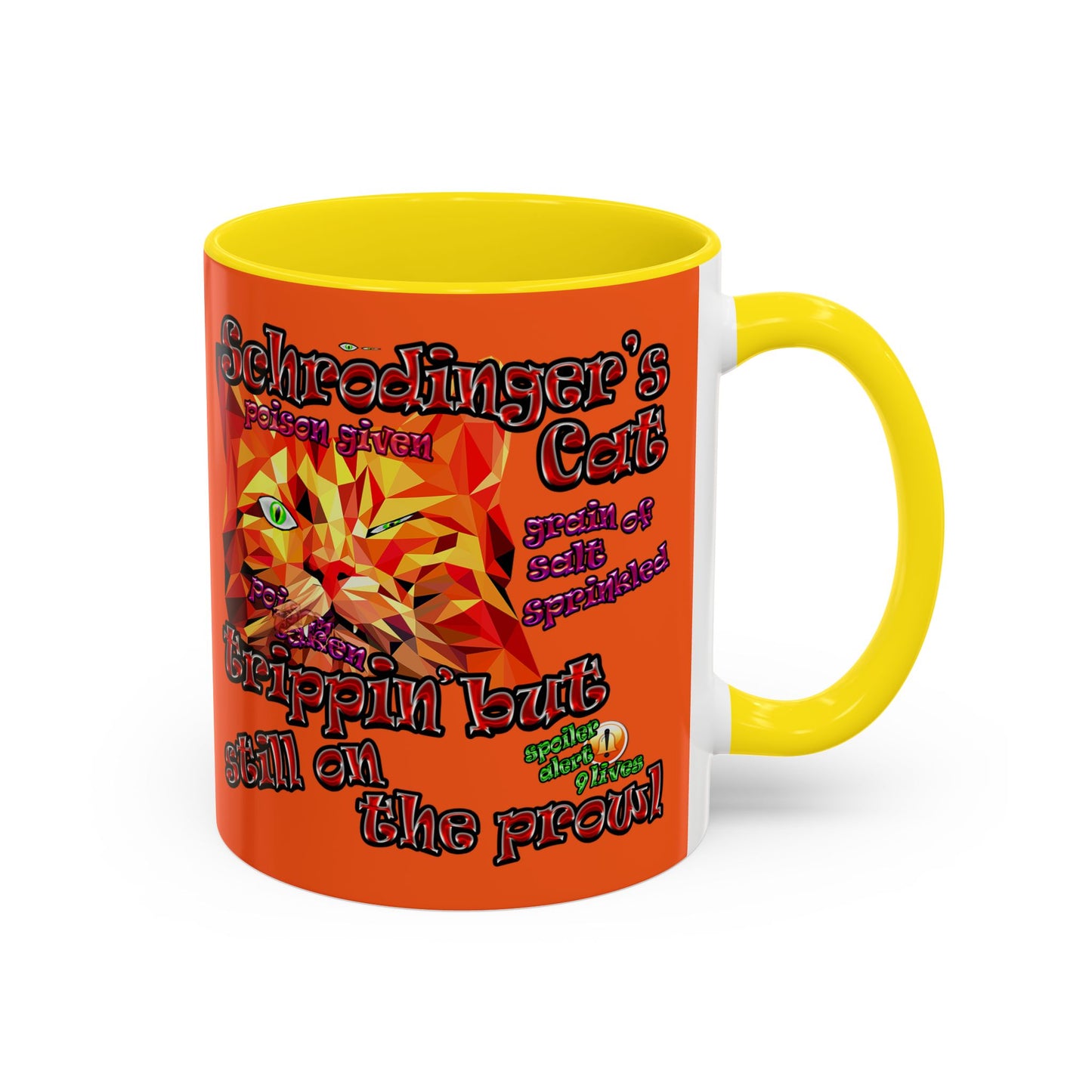 schrodinger's cat - Accent Mug (orange)
