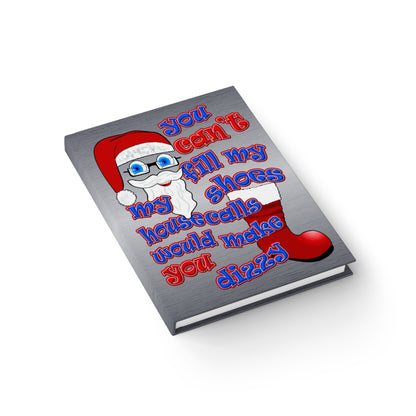 santa's shoes - journal-blank (brushed nickel)