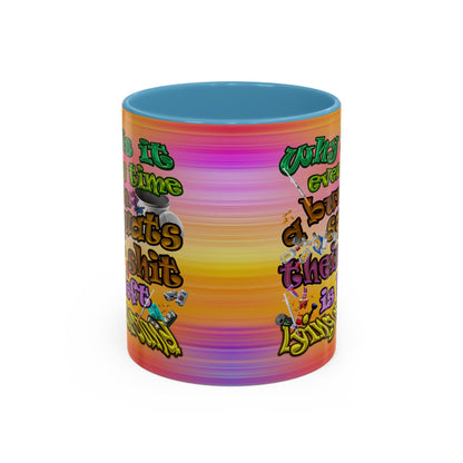 the bum's shit - Accent Mug (color blur)