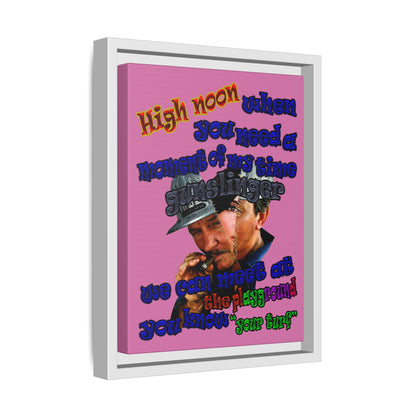 high noon - framed canvas art (light pink)