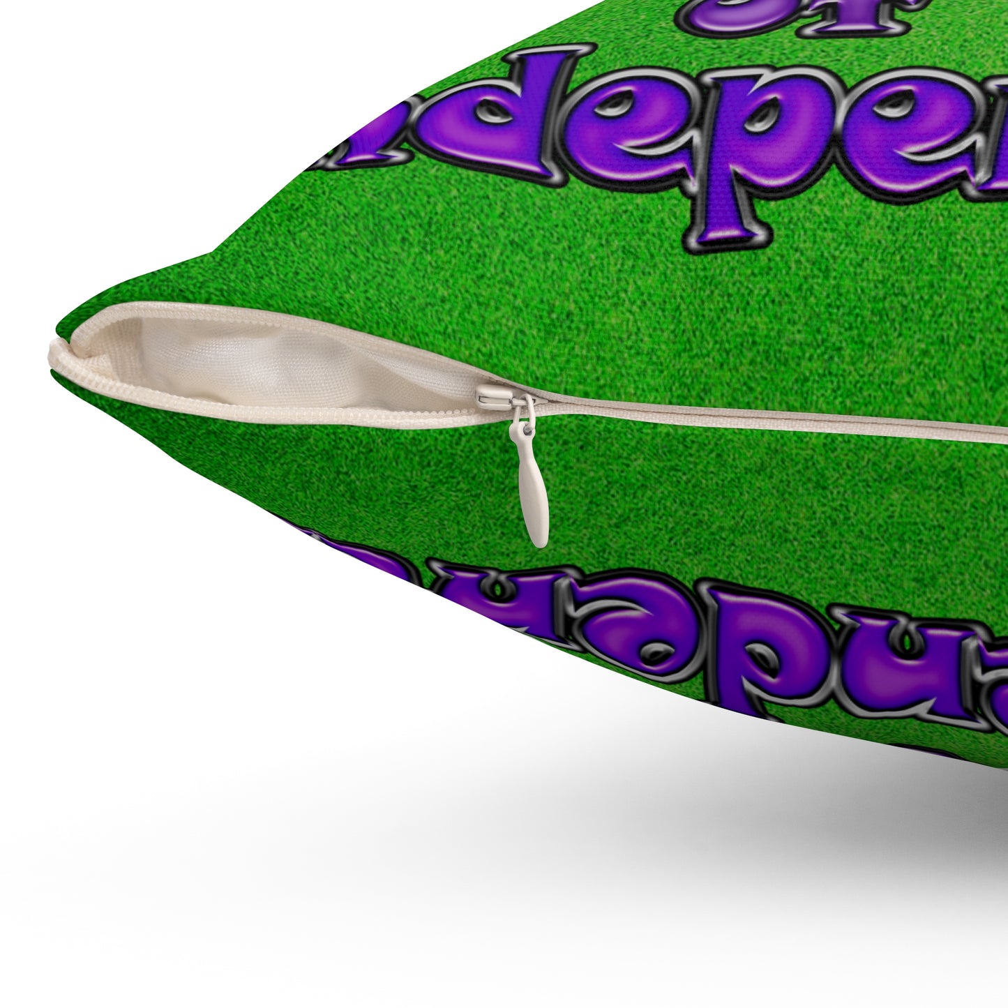 declaration of the independents - Spun Polyester Square Pillow - (green turf)