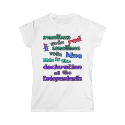 declaration of the independents - Women's Softstyle Tee