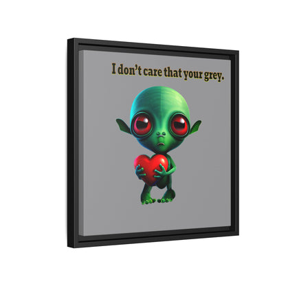I don't care that your grey - framed canvas art (grey)