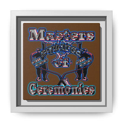 em cee squared - framed canvas art (brown)