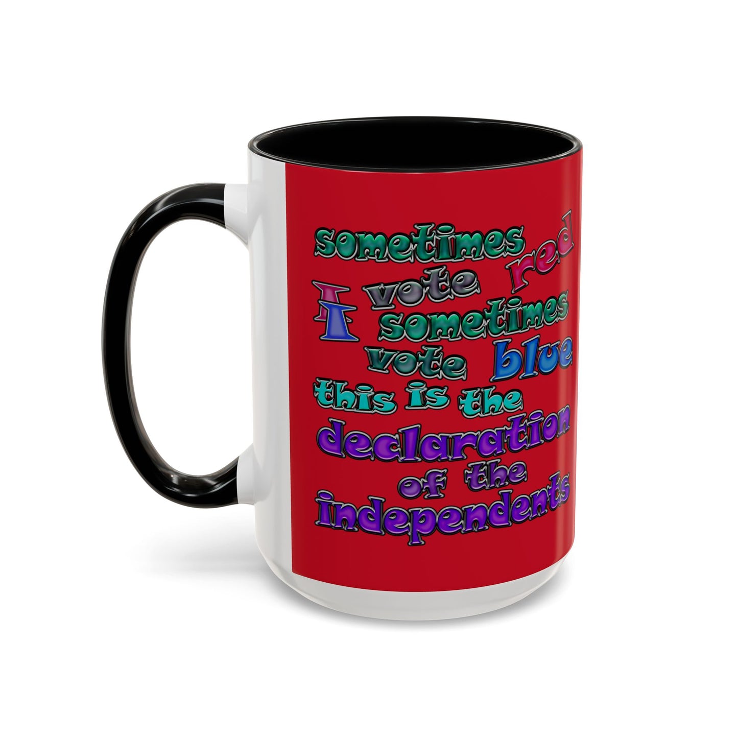 declaration of the independents - Accent Mug (dark red)