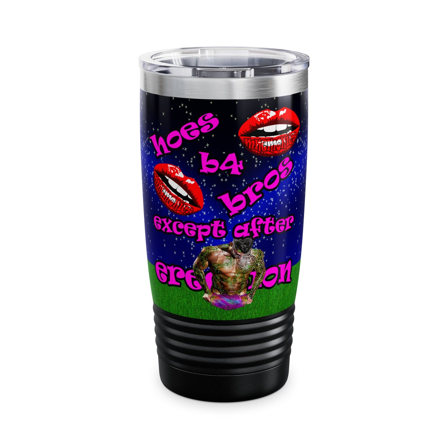 hoes b4 bros - Ringneck Tumbler, 20oz ('snoops' background)