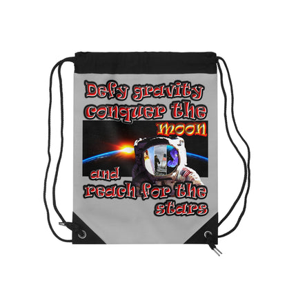 defy conquer reach - Drawstring Bag (light grey)