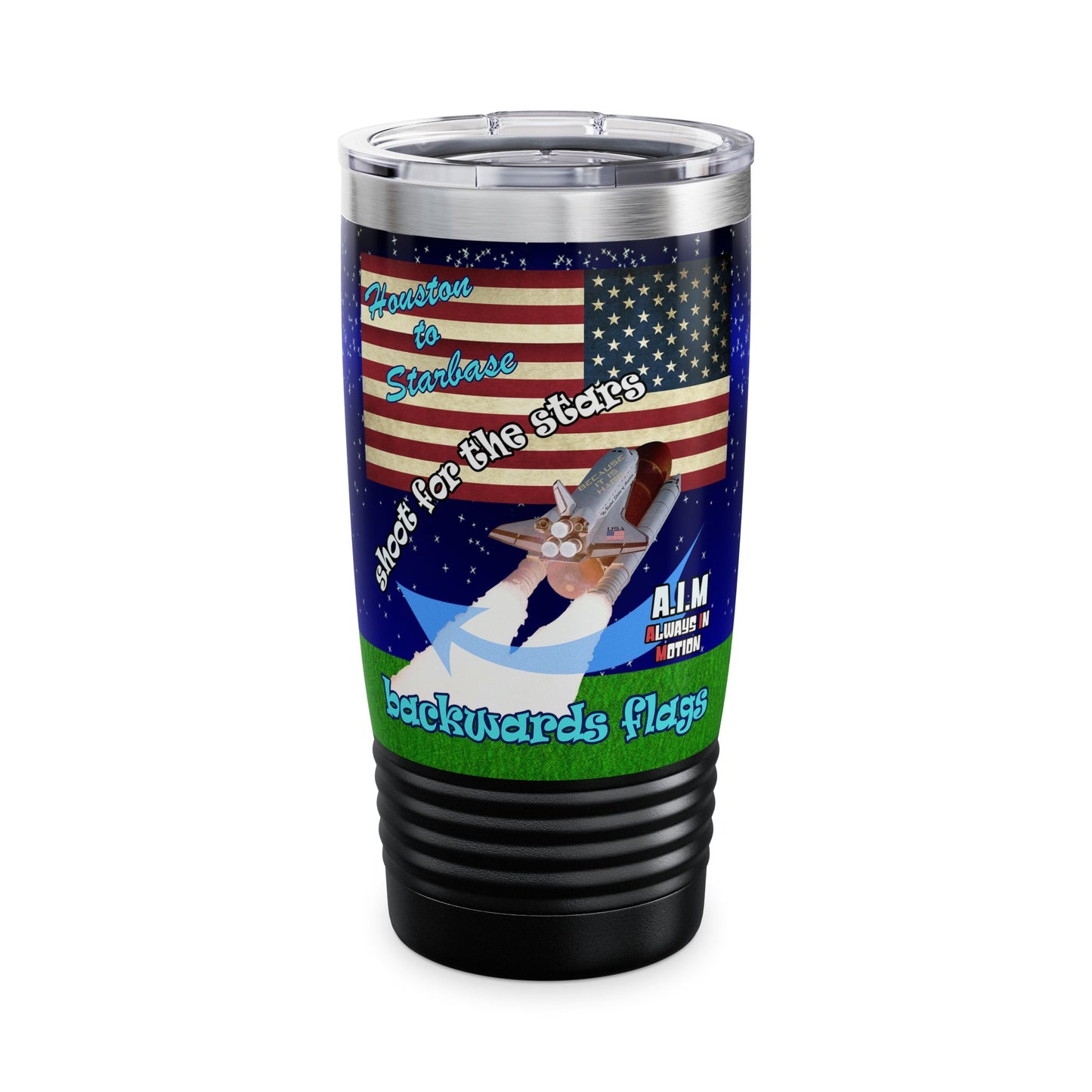 shoot for the stars - Ringneck Tumbler, 20oz ('snoops' background)