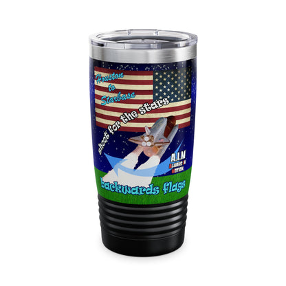 shoot for the stars - Ringneck Tumbler, 20oz ('snoops' background)
