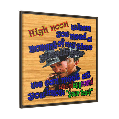 high noon - framed canvas art (butterscotch wood finish)