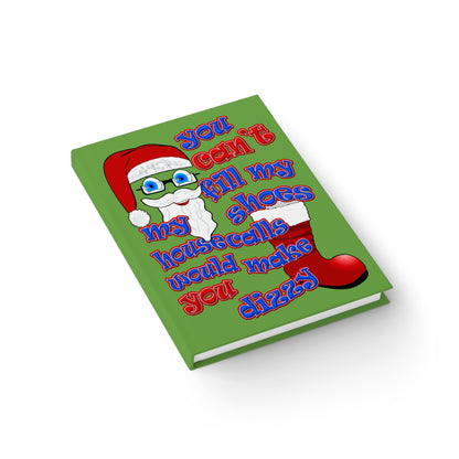 santa's shoes - journal-blank (green)