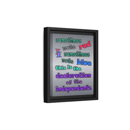 declaration of the independents - framed canvas art (brushed nickel)
