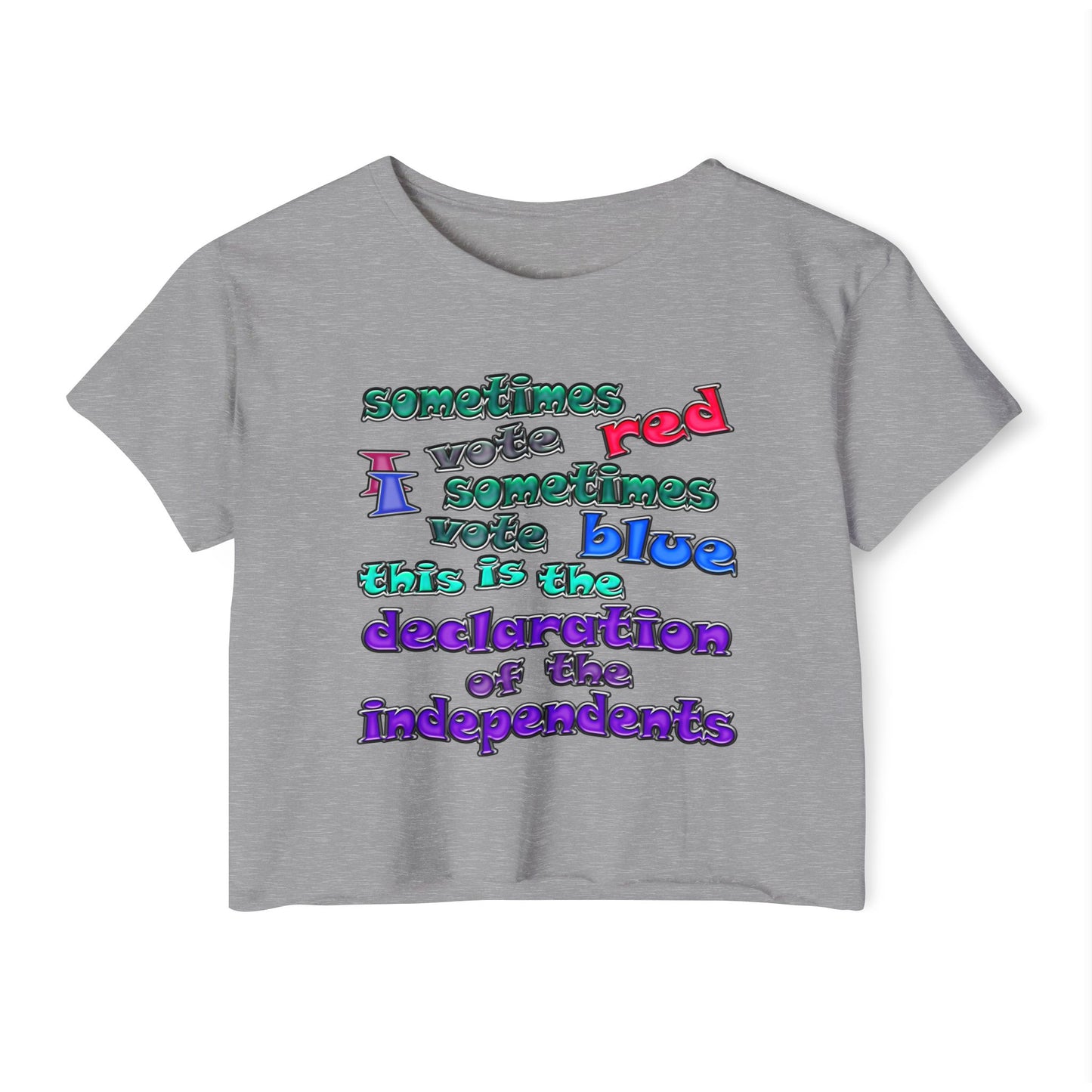 declaration of the independents - Women's Festival Crop Top