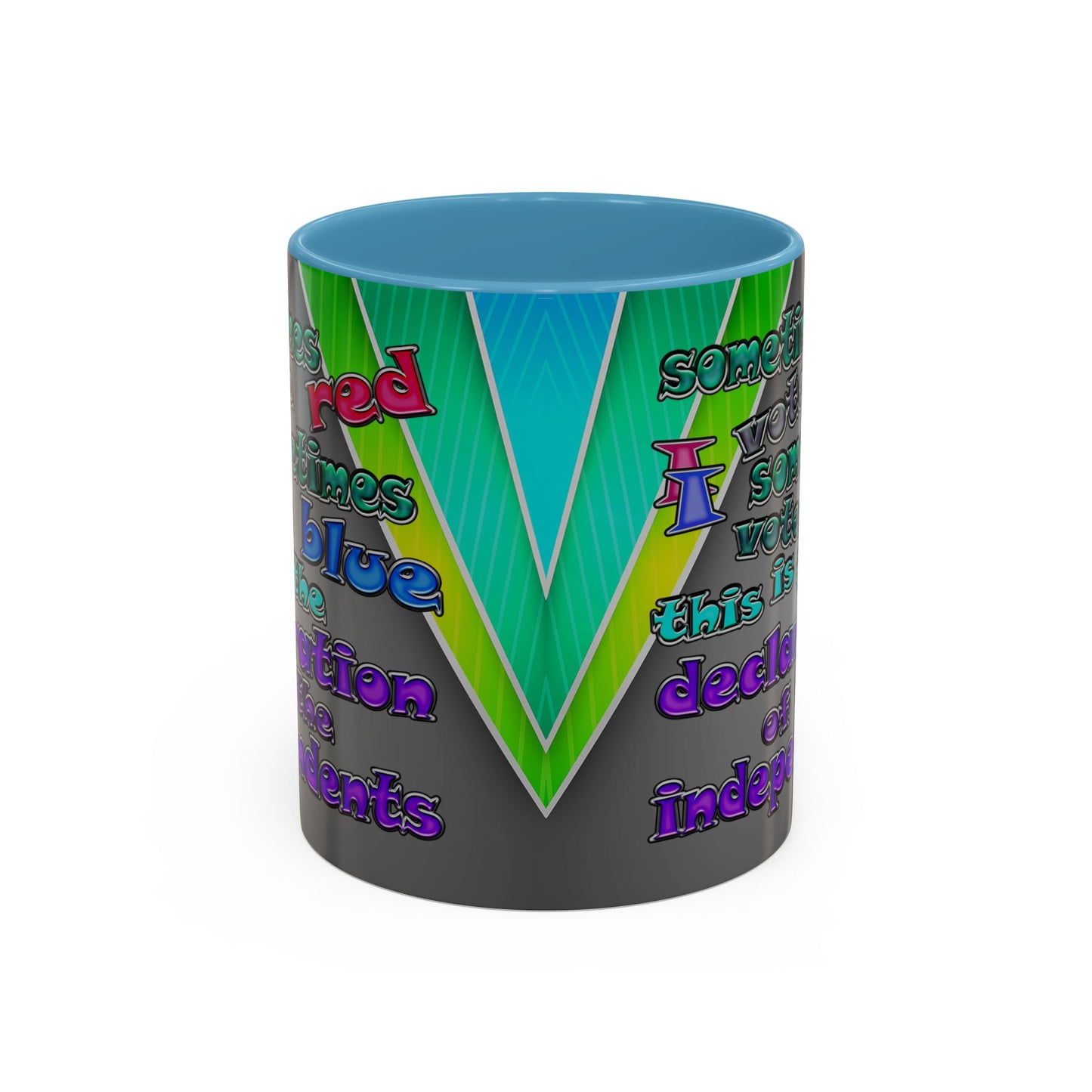 declaration of the independents - Accent Mug (rainbow split)