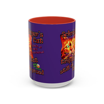 schrodinger's cat - Accent Mug (purple)