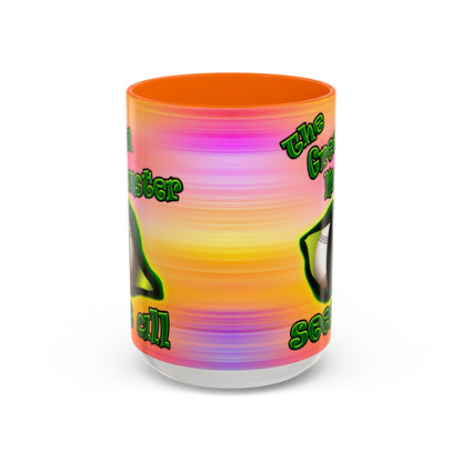 green monster - Accent Mug (color blur)