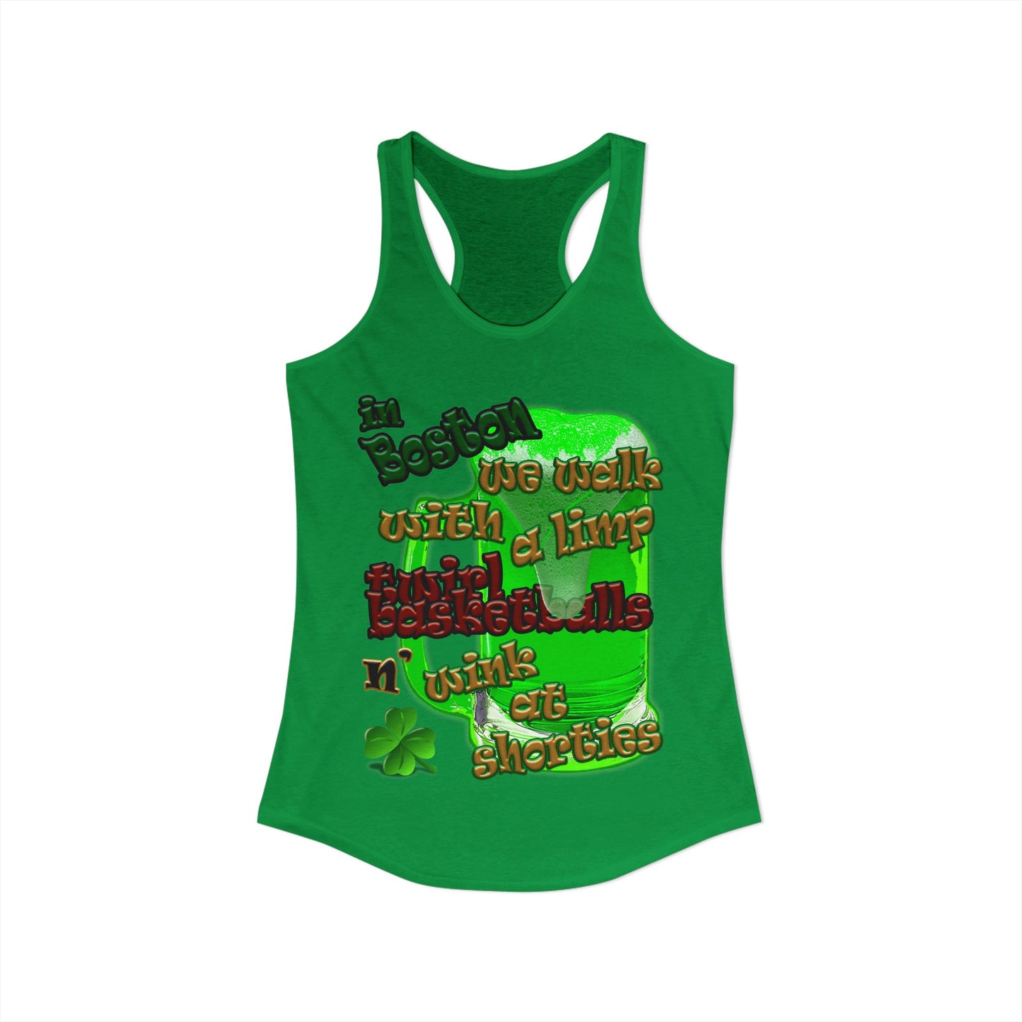 celtics logo - Women's Ideal Racerback Tank
