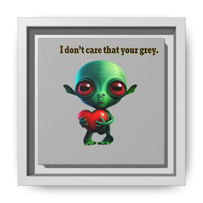 I don't care that your grey - framed canvas art (light grey)