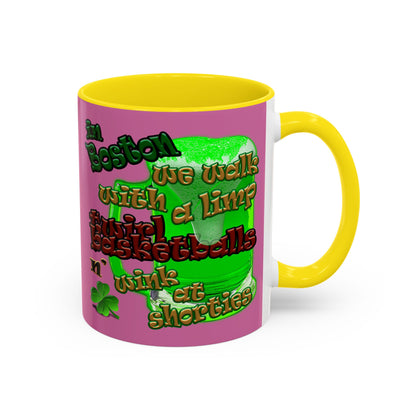 celtics logo - Accent Mug (light pink)