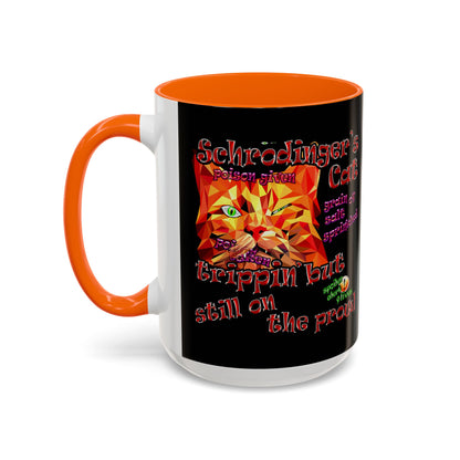 schrodinger's cat - Accent Mug (black)