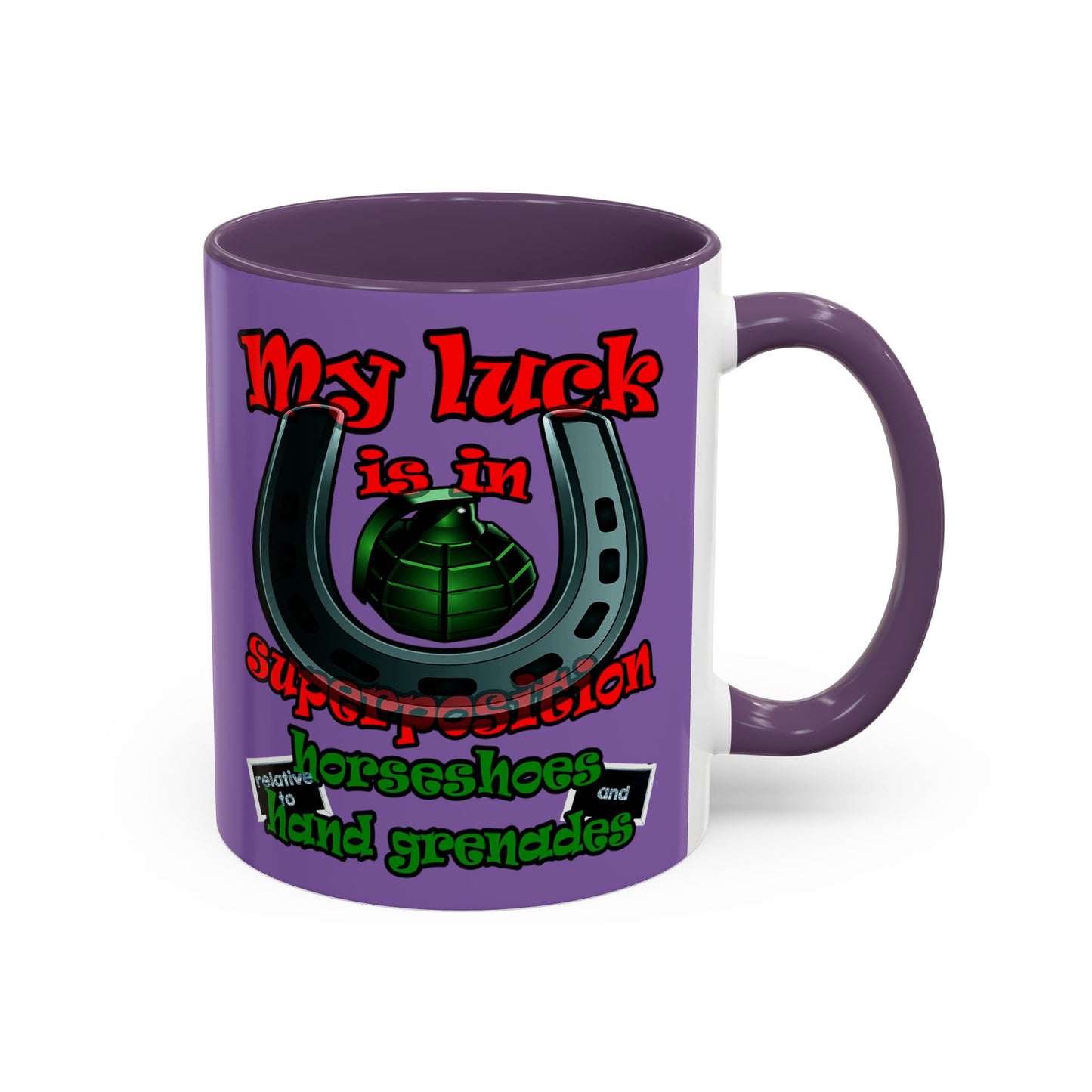 my luck - Accent Mug (light purple)
