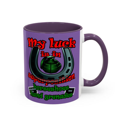my luck - Accent Mug (light purple)