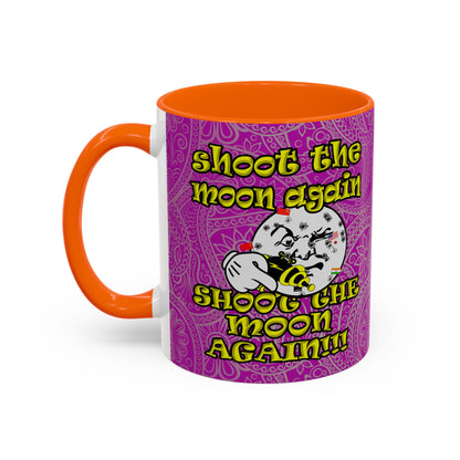 shoot the moon again - Accent Mug (pink swirl)
