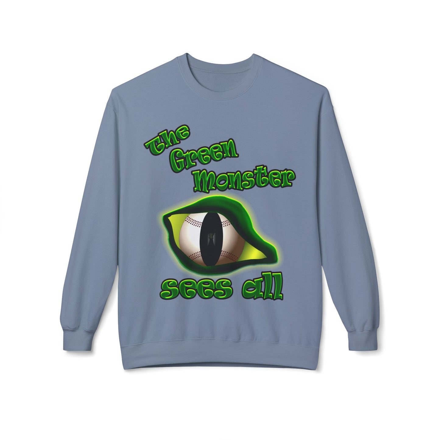 green monster - Unisex Midweight Softstyle Fleece Crewneck Sweatshirt