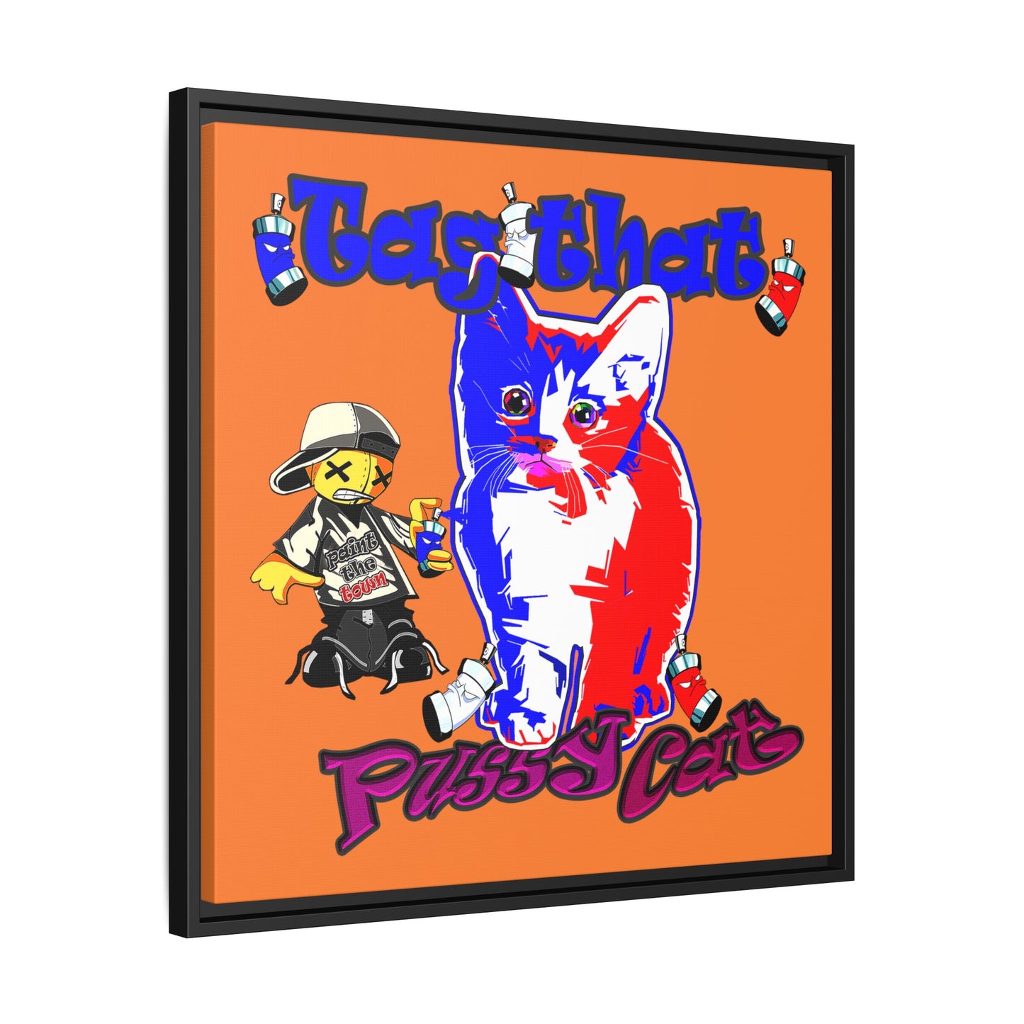 tag that - framed canvas art (crusta)