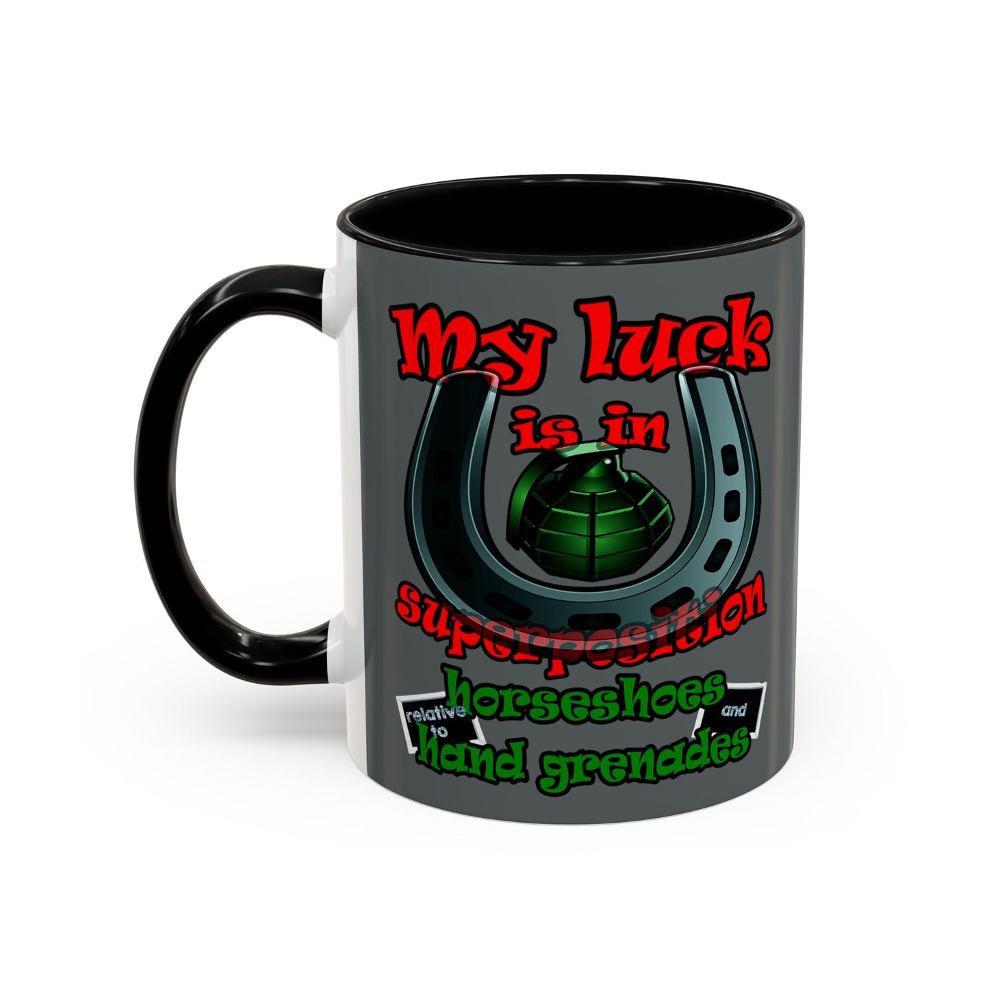 my luck - Accent Mug (dark grey)