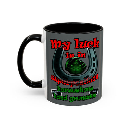 my luck - Accent Mug (dark grey)