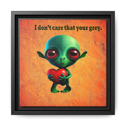 I don't care that your grey - framed canvas art (burnt orange)