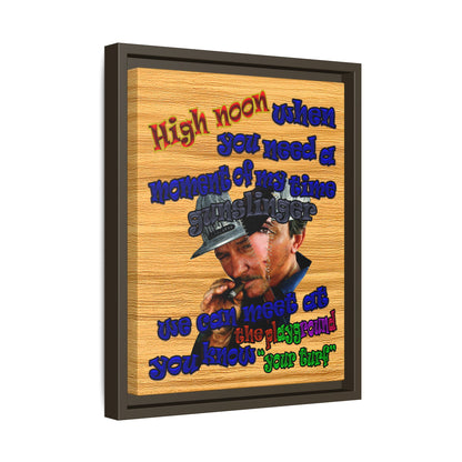 high noon - framed canvas art (butterscotch wood finish)