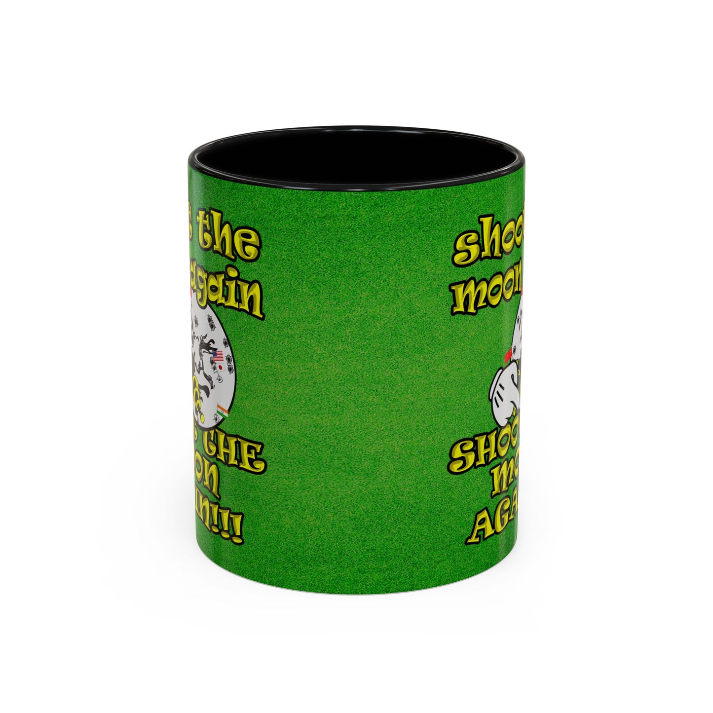 shoot the moon again - Accent Mug (green turf)