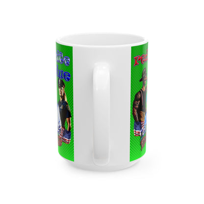 rw&b lives matter - White Mug (logo green)