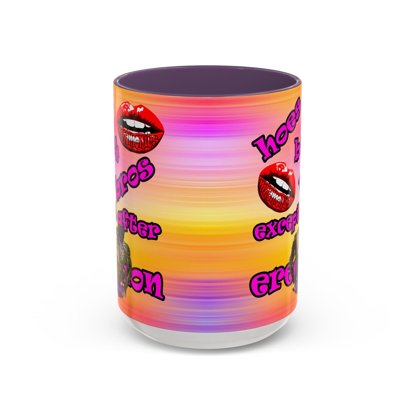 hoes b4 bros - Accent Mug (color blur)