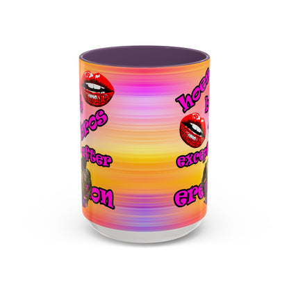 hoes b4 bros - Accent Mug (color blur)