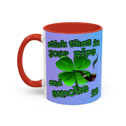celtics logo - Accent Mug (light blue-purple wave)
