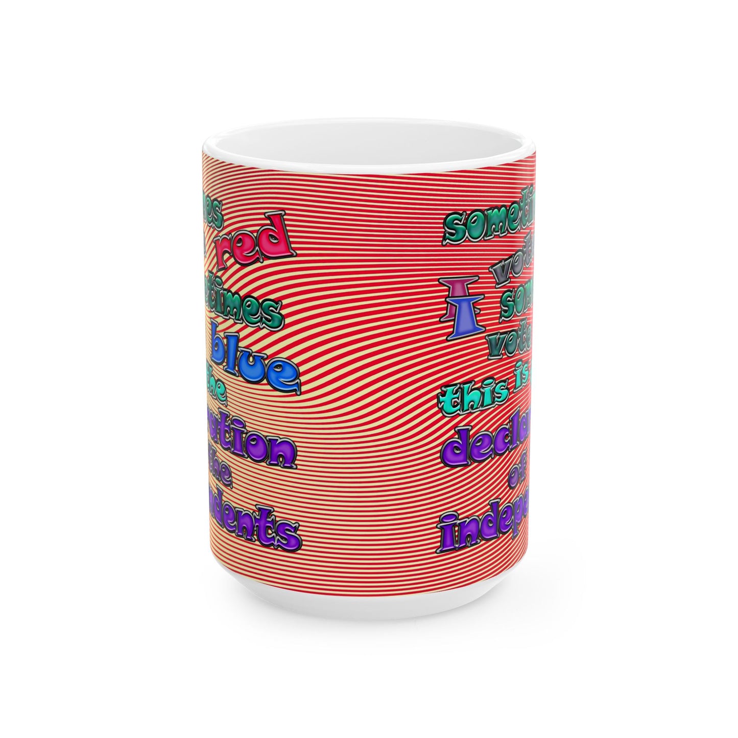 declaration of the independents - White Mug (yellow-orange wave)
