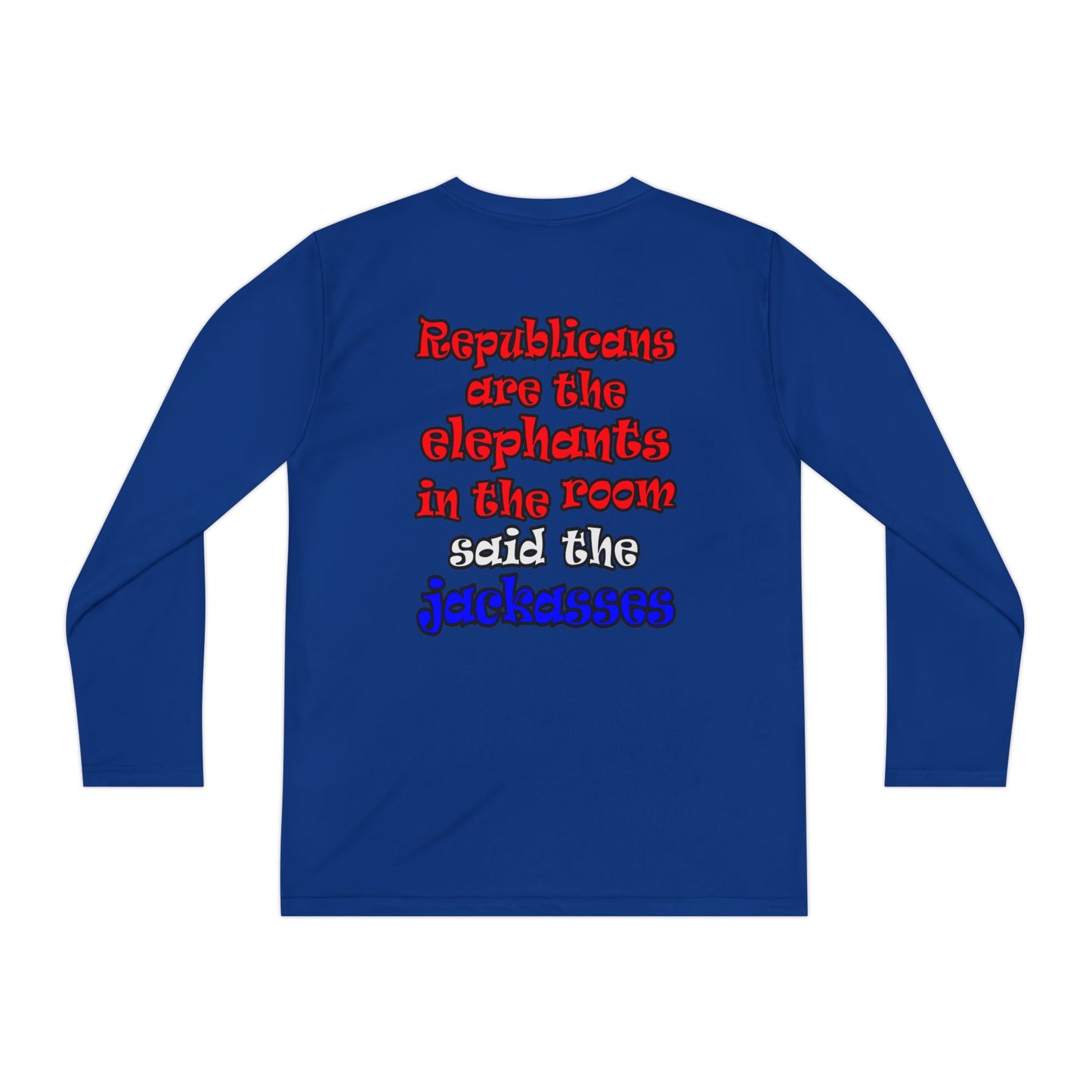 donkeys and elephants - Youth Long Sleeve Competitor Tee