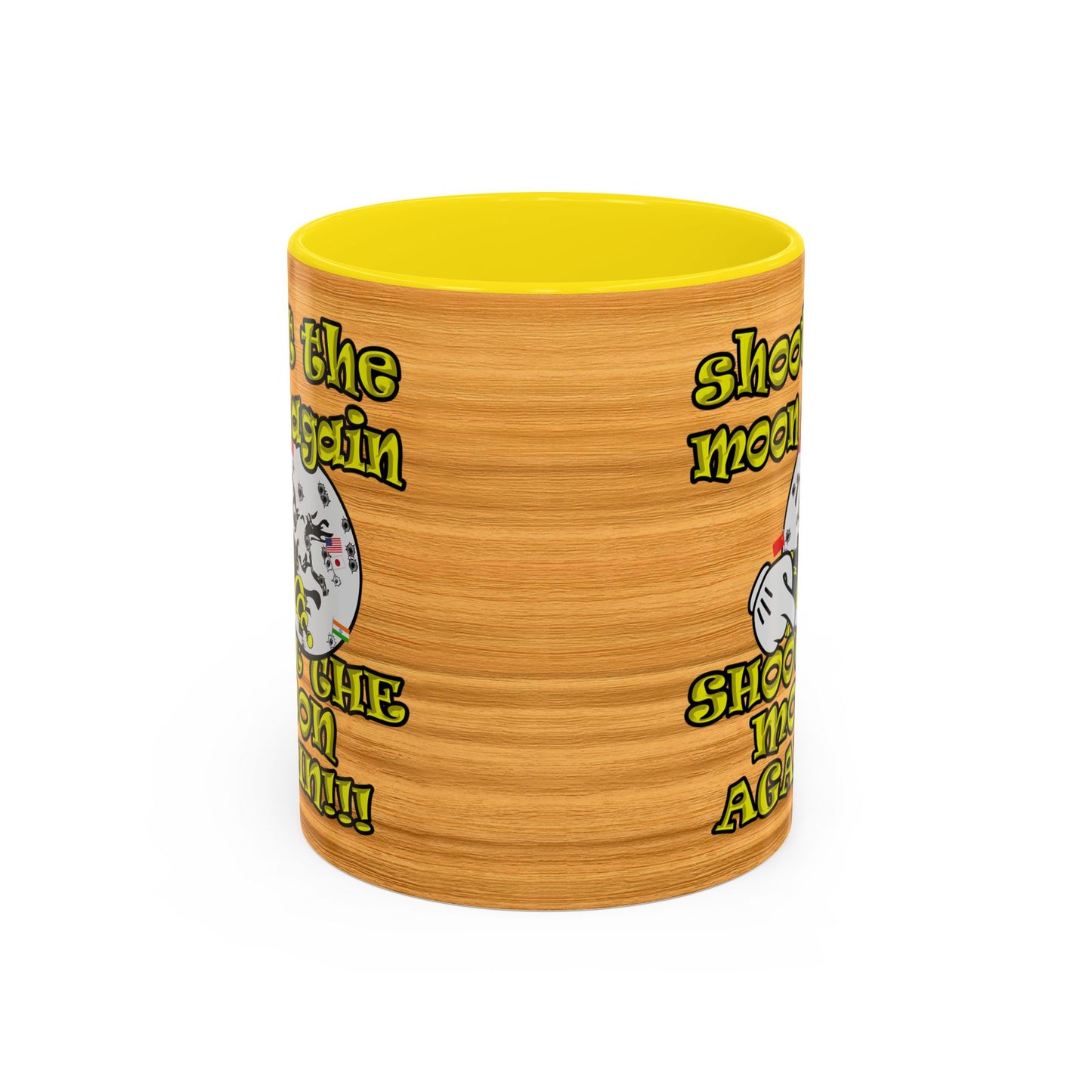 shoot the moon again - Accent Mug (butterscotch wood finish)