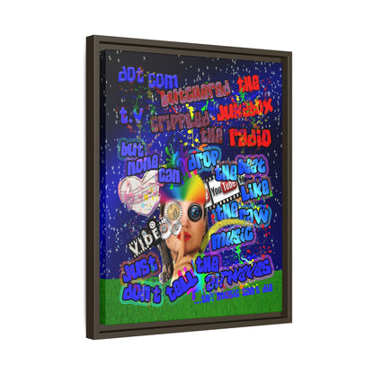 drop the beat - framed canvas art ('snoops' background)