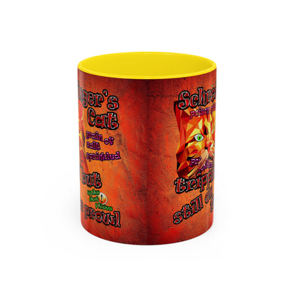 schrodinger's cat - Accent Mug (burnt orange)