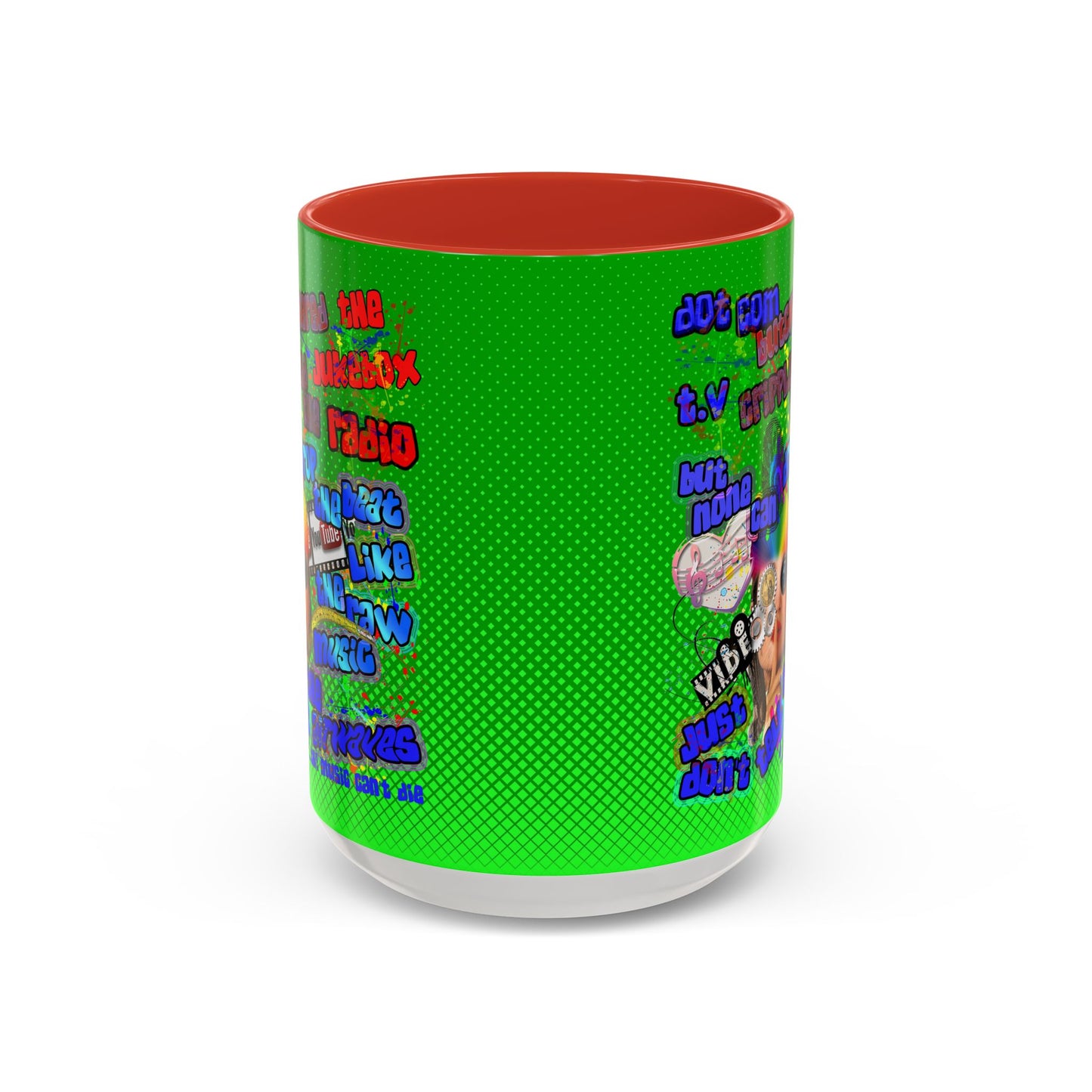 drop the beat - Accent Mug (logo green)